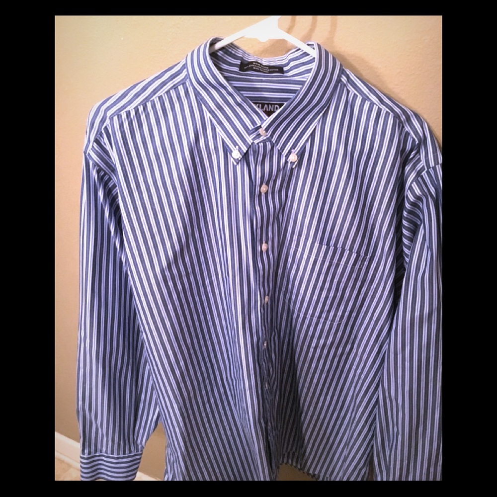 Blue Striped Dress Shirt